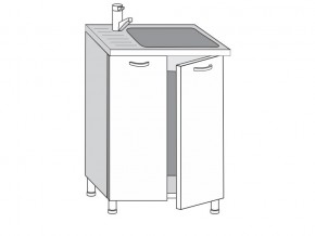 2.60.2мн Шкаф-стол на 600мм под накладную мойку с 2-мя дверцами в Туринске - turinsk.magazin-mebel74.ru | фото