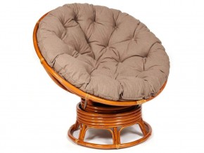 Кресло-качалка Papasan w 23/01 B с подушкой Cognac, экошерсть Коричневый в Туринске - turinsk.magazin-mebel74.ru | фото