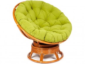 Кресло-качалка Papasan w 23/01 B с подушкой Cognac, флок Олива в Туринске - turinsk.magazin-mebel74.ru | фото