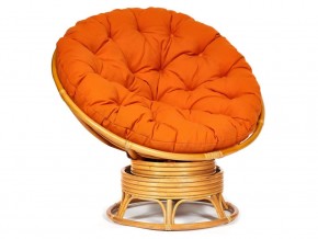 Кресло-качалка Papasan w 23/01 B с подушкой Honey, ткань Оранжевый в Туринске - turinsk.magazin-mebel74.ru | фото