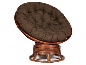 Кресло-качалка Papasan w 23/01 B с подушкой Pecan, ткань Коричневый в Туринске - turinsk.magazin-mebel74.ru | фото