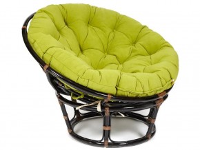 Кресло Papasan 23/01 W с подушкой Antique brown, флок Олива в Туринске - turinsk.magazin-mebel74.ru | фото