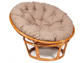 Кресло Papasan 23/01 W с подушкой Cognac, экошерсть Коричневый в Туринске - turinsk.magazin-mebel74.ru | фото